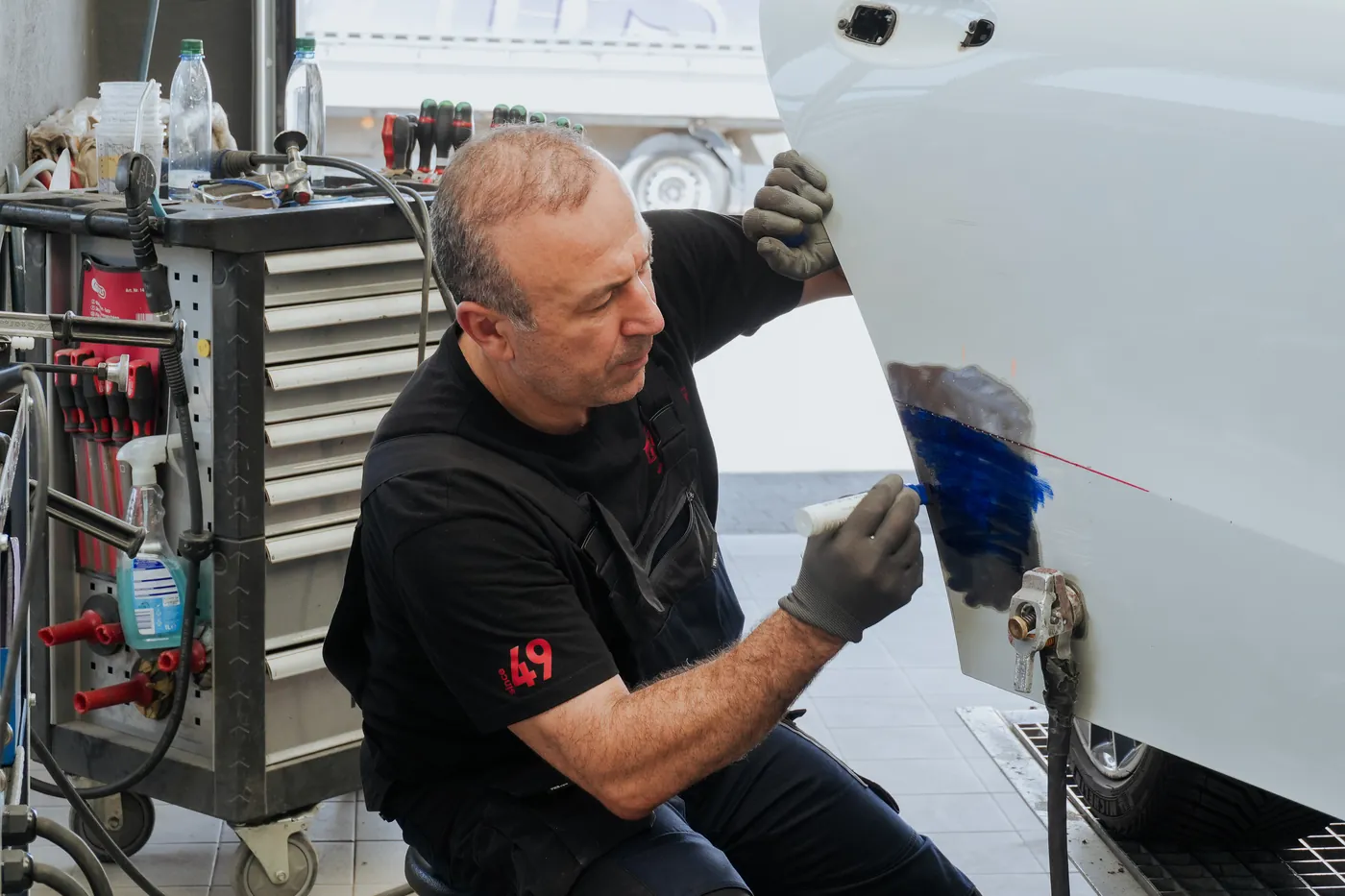 Lackpolitur und Detailarbeit
